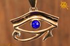 Oko Horusa z szafirowym oczkiem - ochrona przed zazdrością, złorzeczeniem, odnowa sił witalnych