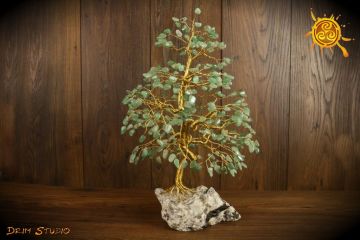 Drzewko szczęścia Awenturyn WIELKIE naturalne kamienie - kreatywność, zdrowie, zdolności zarządzania