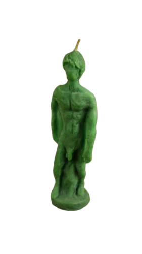 Zielona Świeca Mężczyzna - magia uzdrawiania, płodności, obfitości, zrównoważenie sytuacji zawodowej i finansowej
