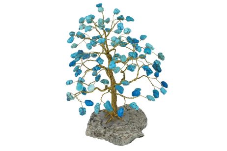 Drzewko szczęścia Turkmenit 100 kamieni naturalnych - twórczość, kreatywność, komunikacja, równowaga, spokój 