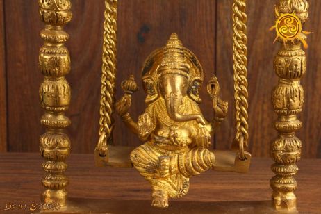 Ganesha Ganesza na huśtawce - usuwa przeszkody, zapewnia powodzenie, obfitość i dobrobyt