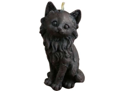 Czarna Świeca Kot - odpędzenie nieszczęścia, uroków i złego fatum