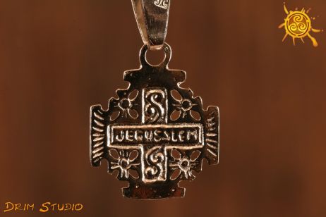 Krzyż Jerozolimski wisior srebro - chroni przed negatywnymi zdarzeniami