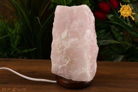 Kwarc Różowy LAMPA kamień naturalny - neutralizuje kłopoty, przyciąga miłość