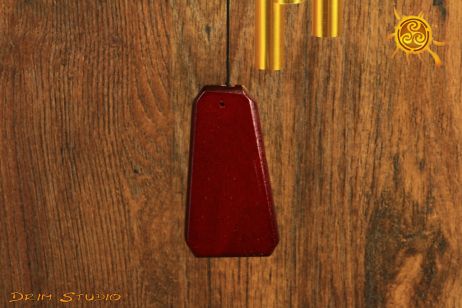 Dzwonki wietrzne rurowe w kolorze złotym bez symboli - poprawa FENG SHUI pomieszczenia